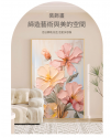 奶油風 花卉 晶瓷面掛畫 裝飾掛畫連鋁畫框 80X120CM